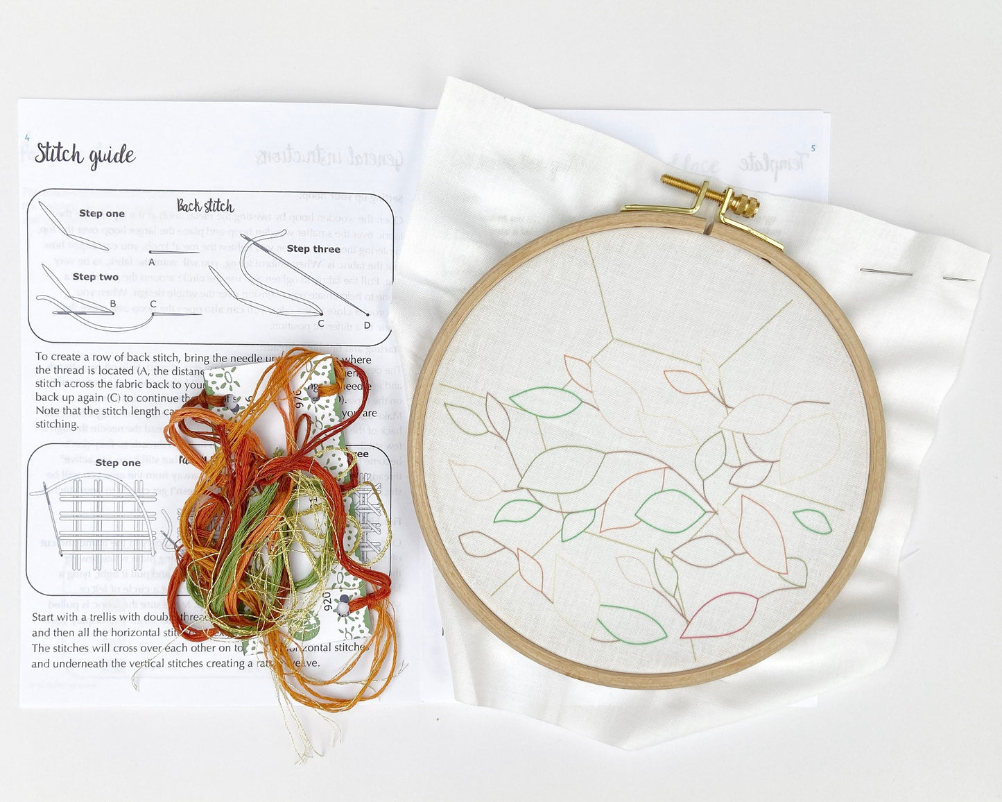 Autumn leaves embroidery kit