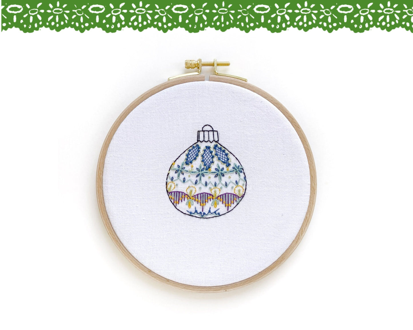 Christmas ornament embroidery kit