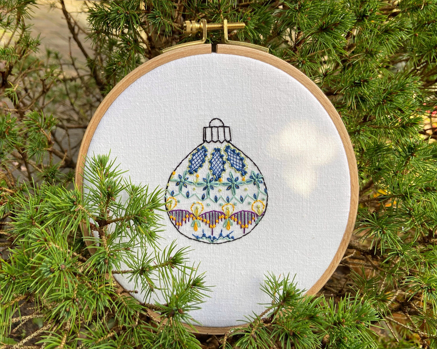 Christmas ornament embroidery kit